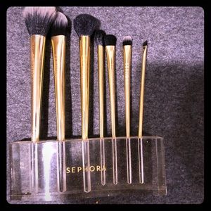 Sephora brush set and acrylic stand